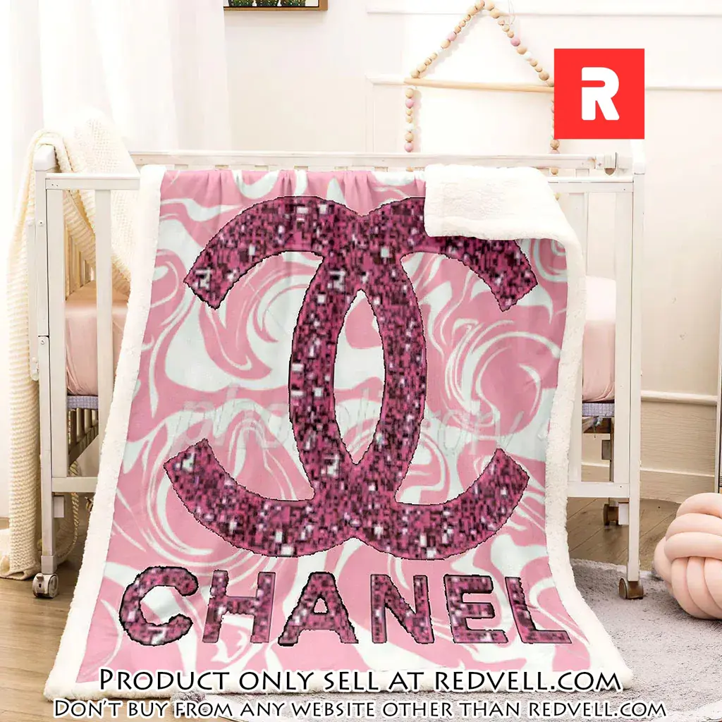 Chanel pinky luxury brand premium blanket fleece home decor rv3906085